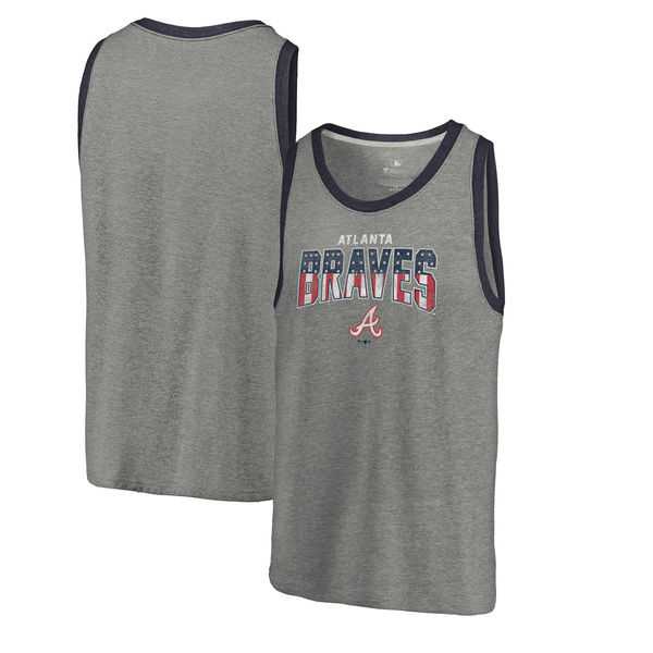 Atlanta Braves Fanatics Branded Freedom Tri-Blend Tank Top - Heathered Gray,We sell and wholesale Atlanta Braves Fanatics Branded Freedom Tri-Blend Tank Top - Heathered Gray on line form chian!